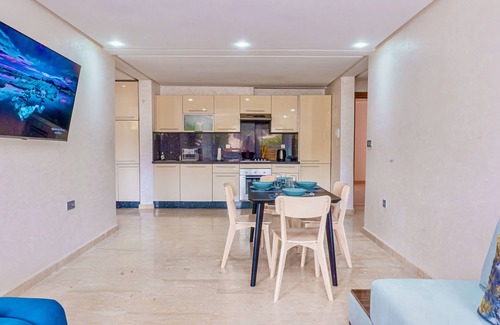 Imi Ouaddar Apartamento | Pearl - ImiBeach - Luxe-Suite-Apartamento-Baño con bañera-Vista a la playa
