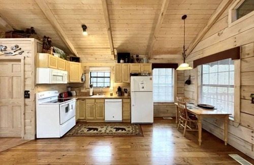 Tellico Plains Cabina | Perfectly private! Hot tub, king sized bed, grill, washer/dryer, and motorcycle friendly! Studio Cabin by RedAwning