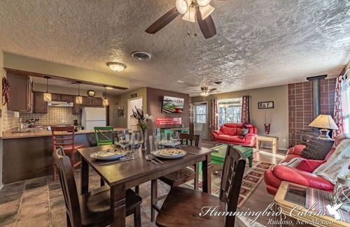 Ruidoso Casa | 'Permit to relax Granted!' with License to Chill with hot tub and detached Game Room.