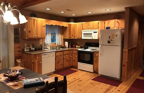 Unaka Cabina | Pet friendly 2br/2ba cabin with hot tub on Rushing Trout Stream!