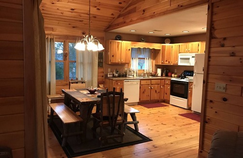 Unaka Cabina | Pet friendly 2br/2ba cabin with hot tub on Rushing Trout Stream!