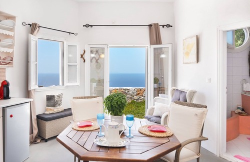 Sikinos Apartamento | Apartamento "Antiparos" que admite mascotas, con vistas al mar y Wi-Fi
