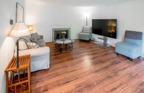 Highland Casa | Pet-Friendly St Paul Home Fireplace and Office Area