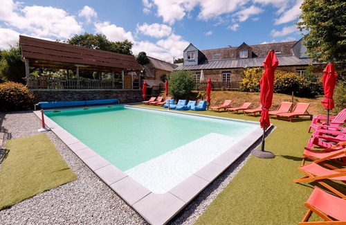Cleguerec Cabaña | Pequeña casa 'Bakehouse' con piscina compartida, terraza compartida y Wi-Fi