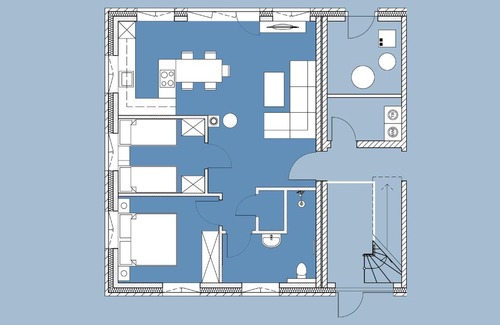 Vollerwiek Apartamento | Pfahlbau, Ferienwohnung für 4 Personen - Erwachsene oder Kinder - in DE FEERJENHUSEN am Haubarg von Vollerwiek, Fertigstellung April 2020