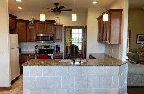 Greenwich Casa | Picturesque Brick Home In Country, 1 Mile from East Lake and Osage Nature Trail!