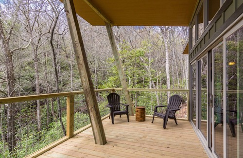 Pisgah Forest Cabina | PILOT COVE Studio Cabin - ¡Lujo moderno con naturaleza!