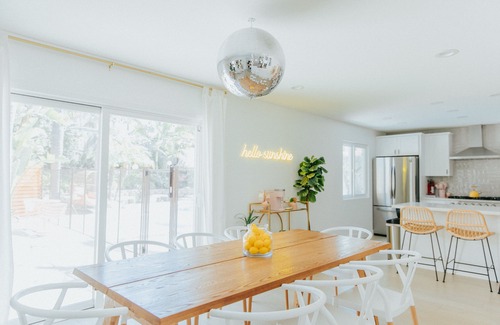 Fire Mountain Casa | Pink Paradise Inn - 5 BR Fun Retro Home w/ Pool