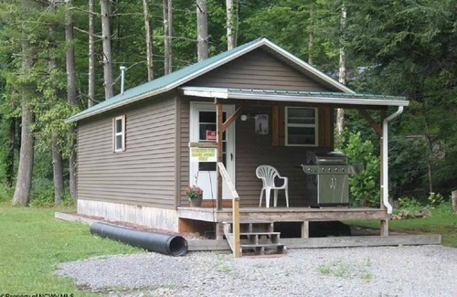Northern Cabina | Pondside cabin next to a river with kitchen and bath. Kid/Pet Friendly. Roku TV