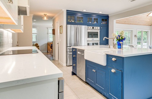 Stevenson Casa | Pool, Gardens & Hot Tub: Luxe Sandy Hook Home!