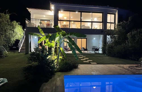 Albitreccia Casa | PORTICCIO NUEVA VILLA CONTEMPORÁNEA VISTA PANORÁMICA AL MAR PISCINA CLIMATIZADA