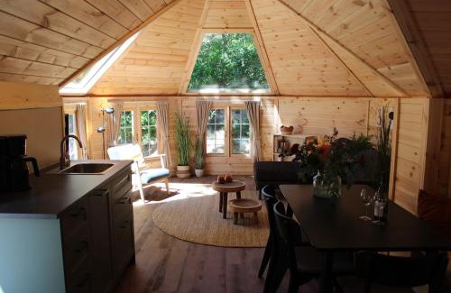 Diever Casa | Prachtige 4p wellness Kota in bos met Sauna en Hottub
