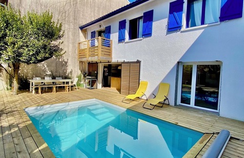Saint-Vincent-de-Tyrosse Casa | Pretty house in the heart of the village - 150 m2 - Swimming pool - Beaches 10 km away - 6 pers.