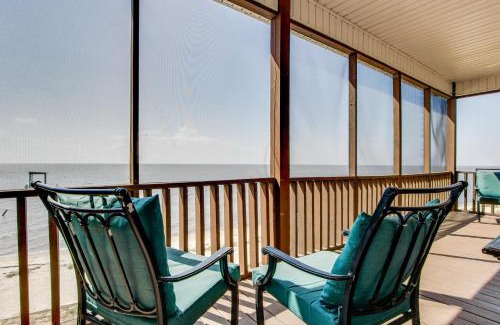 Ocean Springs Casa | Private Beach and Views! Stilted Ocean Springs Home