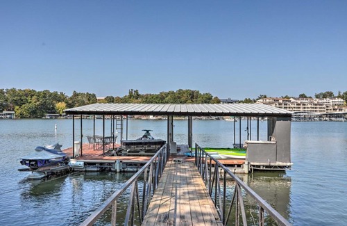Lake Ozark Casa | Private Boat Dock and Deck Lakefront Home!