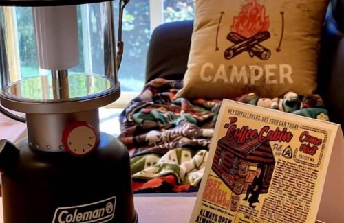 Yacolt Cabina | Private Cozy Aframe Moulton Cabin 3 @ Pull Caffe wood roasted coffee & bakery