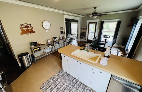 East Jordan Casa | Private DOCK & Beach on Lake Charlevoix / Pontoon Rental / GolfCart / RV Parking
