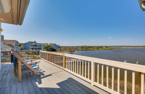 Ocean City Beach Casa | Private Hot Tub and Dock North Topsail Beach Home