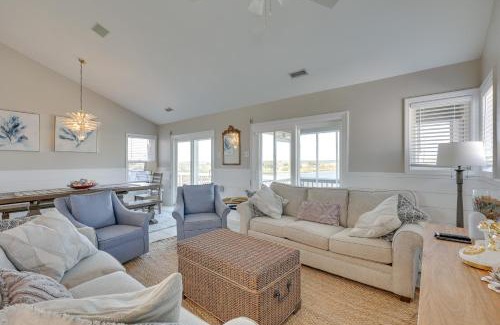 Ocean City Beach Casa | Private Hot Tub and Dock North Topsail Beach Home
