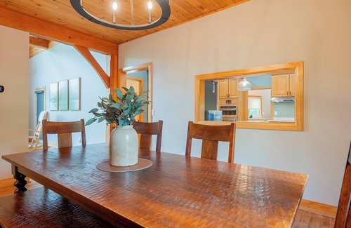 Dublin Casa | Private lakefront home with dock, forest views, balconies, game room, and cozy indoor charm