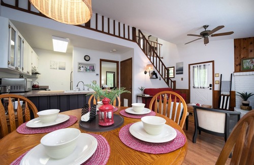 Waynesville Cabaña | Private mountain cabin, 2 suites, firepit, gameroom, BBQ, Wi-Fi, on 2.4 acres.