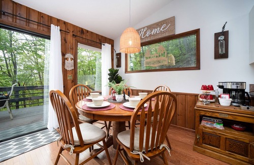 Waynesville Cabaña | Private mountain cabin, 2 suites, firepit, gameroom, BBQ, Wi-Fi, on 2.4 acres.