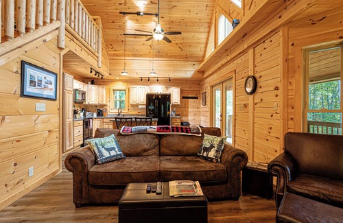 Hendersonville Cabina | Private newer log cabin near Hendersonville and the Dupont State Forest