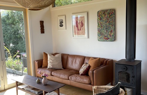 Surfdale Casa | Private sunny oasis with twin sea views and a cedar hot tub.