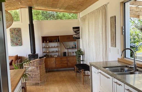 Surfdale Casa | Private sunny oasis with twin sea views and a cedar hot tub.