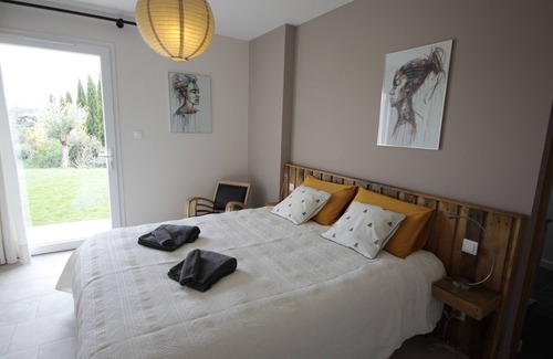 Grignan Villa | Provenza-contemporánea villa climatizada 6pers-bungalow-view-quiet-private pool