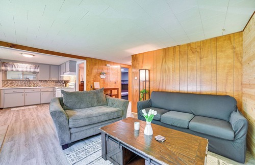 Prudenville Casa | Prudenville Family Home w/ Game Room & Fire Pit!