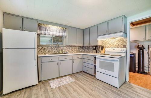 Prudenville Casa | Prudenville Family Home w/ Game Room & Fire Pit!