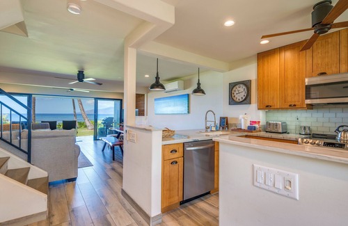 Downtown Lahaina Villa | Puamana Retreat by Gather: Oceanfront 3BR w/ Lanai & Resort Amenities in Lahain
