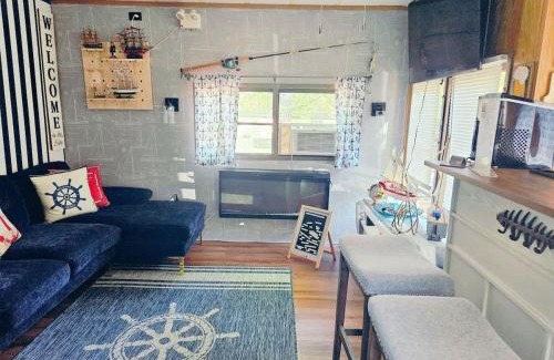Gouldsboro Casa | pumpkin filled tiny boat house for the fall