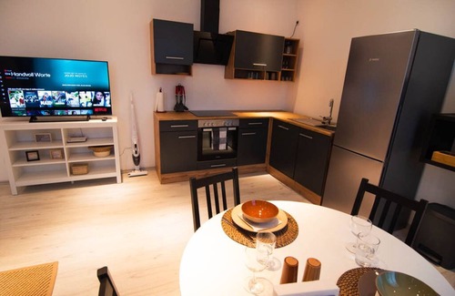 Dillenburg Apartamento | Qonroom for 4 Ntflx Kitchen Comfy Sofa