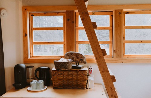 La Center Cabina | Quaint cabin farm stay with hot tub!