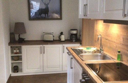 Hohegeiß Apartamento | Acogedor apartamento con terraza de madera, chimenea y wifi gratis.