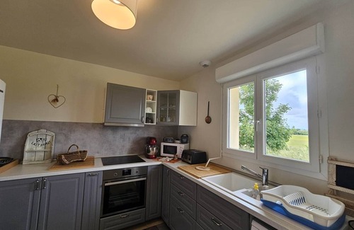 La Mesniere Casa | Quiet and panoramic view of fields and La Sarthe