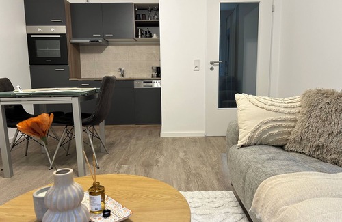 Coesfeld Apartamento | Quiet basement apartment on Coesfelder Berg with infrared sauna