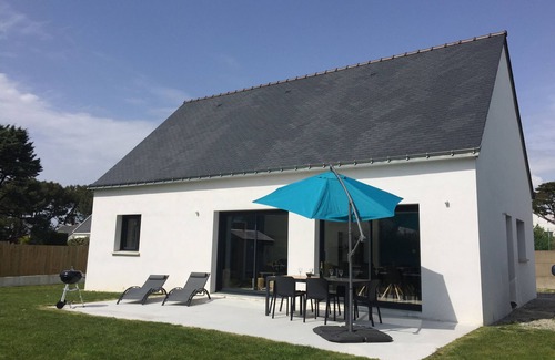 Saint-Pierre-Quiberon Casa | Casa tranquila, a 300 m de una hermosa playa de arena, lado de la bahía
