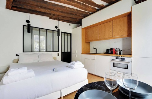 Saint-Gervais Apartamento | Quiet Studio for 2 People - Le Marais