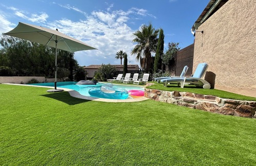 Valescure Villa | Casa tranquila, piscina privada, 3 habitaciones, 2 baños, cerca del mar, Golf y Estérel