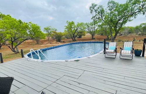 Pleasanton Casa | Ranch house, cottage, pool, deck, small basketball court, private gated entrance