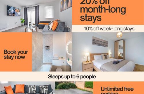 Reading Apartamento | Reading 2-Bed Apartment & Parking