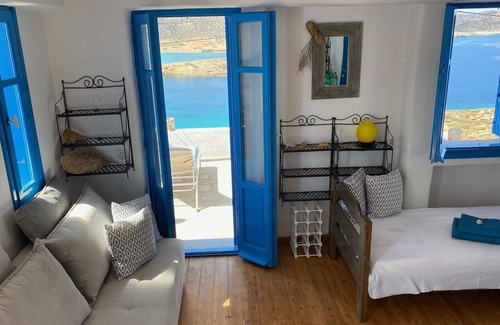 Antiparos Casa | Encantador, Cícladas típica casa de vacaciones con impresionantes vistas de 180 grados al mar
