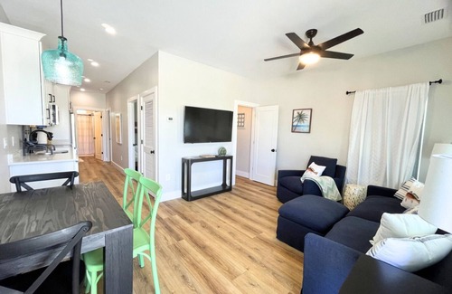 Port St. Joe Cabaña | "Redfish Cottage" is a pet friendly, 2 bed, 1 1/2 bath unit accepting 5 guests. Pool Coming 2025!