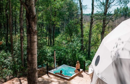 Central Alberta Casa | Refuge Bay Aer XL Dome - Luxury Off Grid Escape