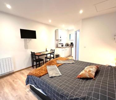 Plouedern Apartamento | Refuge des voyageurs - studio neuf - Ancrage indépendant Rez de jardin