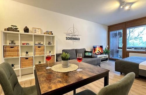 Schoenwald Apartamento | RelaxApartments BLACK FOREST EMOTION mit Sonnenbalkon mit Blick auf den Kurpark, schnelles Internet, Nähe Triberger Wasserfälle, für bis zu 2 Personen
