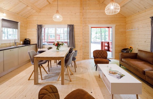 Epe Chalet De Esquí | Logia de madera con una terraza, en Veluwe